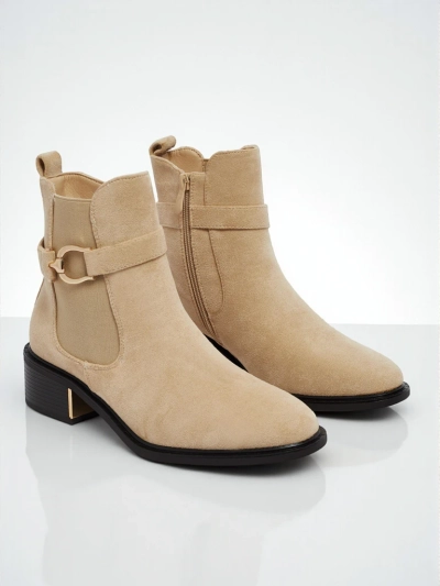 Botine de damă eco piele întoarsă Calivra