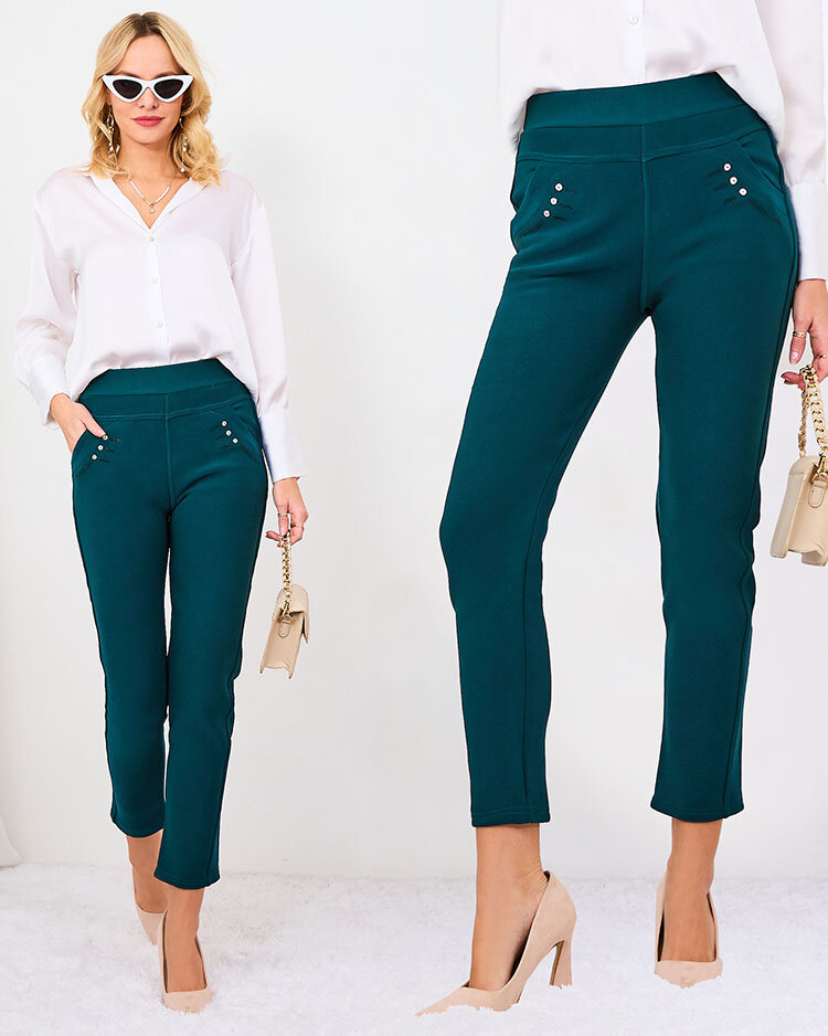 Royalfashion jambiere din piele ecologică a'la bells negru pentru femei a'la bells