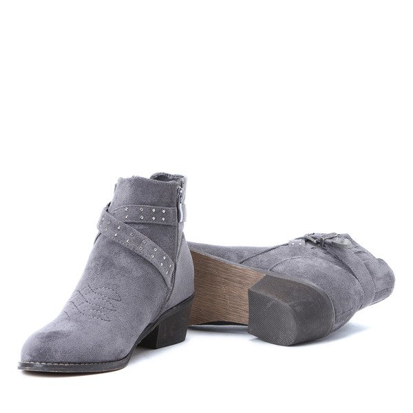 Szare sztyblety Lesley - Obuwie