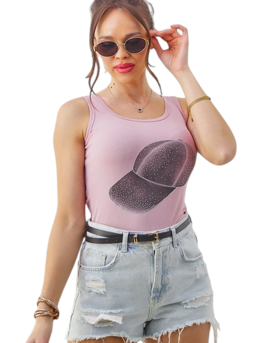 Royalfashion Top de bumbac pentru femei cu capac