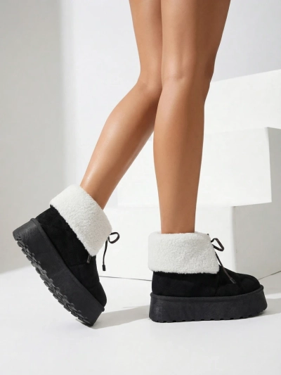 Bocanci de iarnă cu șiret Royalfashion pentru femei model Wdeno