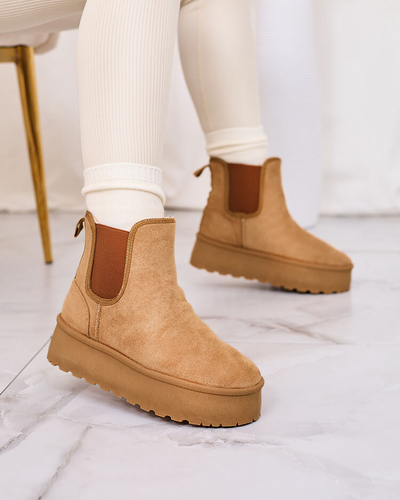 Royalfashion Cizme de zăpadă cu platformă pentru femei maro Stiellsia