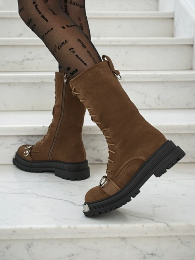 Royalfashion Botine de damă cu șireturi Werces