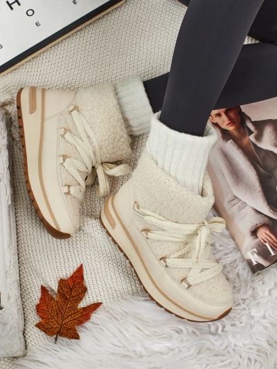 Botine damă tip snowboots cu blană Verruna