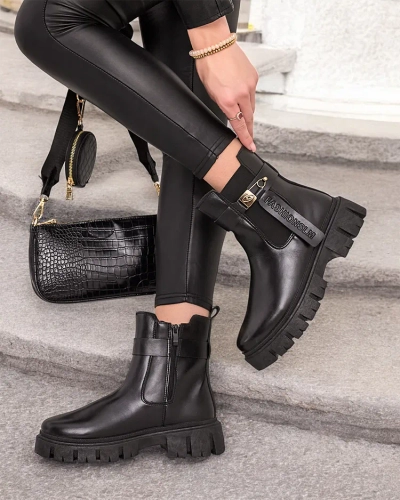 Royalfashion Cizme Dobinas din piele eko pentru femei