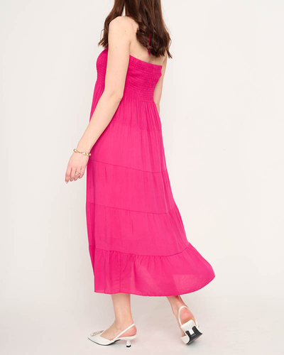 Rochie midi fucsia PLUS SIZE - Imbracaminte