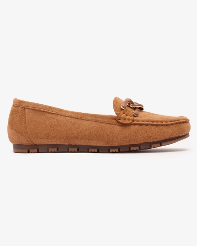 Mocasini de damă de culoare camel cu lanț Lertika - Încălțăminte