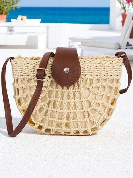 Royalfashion Geantă de mână mică din paie Boho Mini