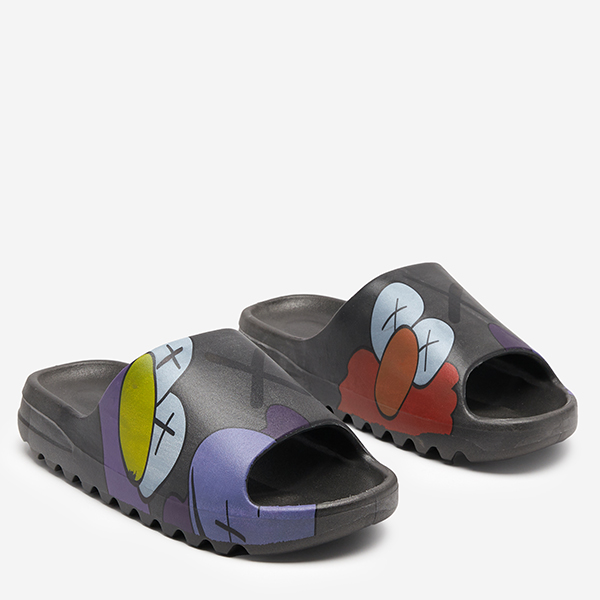 OUTLET Papuci de dama din cauciuc negru cu imprimeu Pfizz-incaltaminte