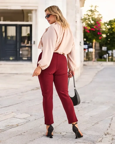 Royalfashion Pantaloni treggings izolați pentru femei PLUS SIZE