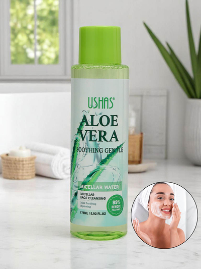 Apă micelară calmantă și hidratantă pentru demachiere cu aloe vera