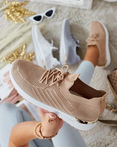 Royalfashion Pantofi sport din material textil pentru femei Amgent