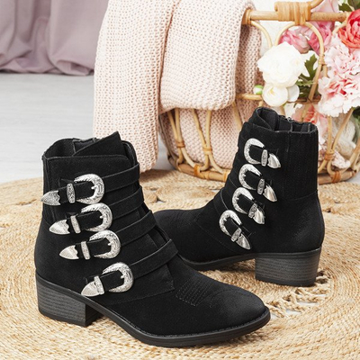 Cizme negre pe stâlpul Grand Grand - Încălțăminte