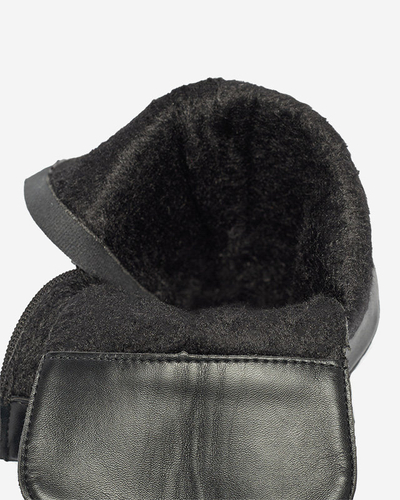 Cizme joase negre cu partea superioară matlasată Tepano - Încălțăminte