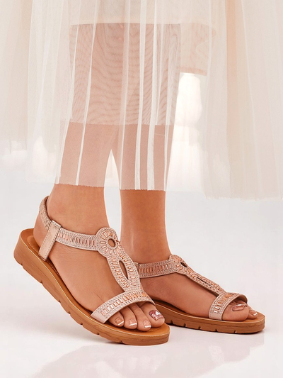 Royalfashion Sandale dama cu barete decorative Ava Shine