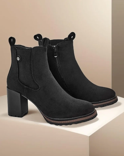 Botinele de glezna pentru femei Royalfashion din eco-sueda pe un suport Idilla