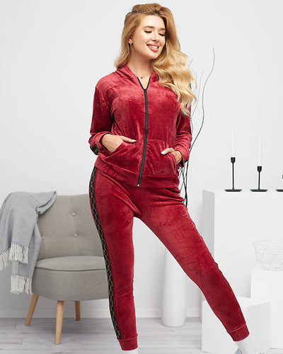 Set trening dama cu dungi maro - Imbracaminte