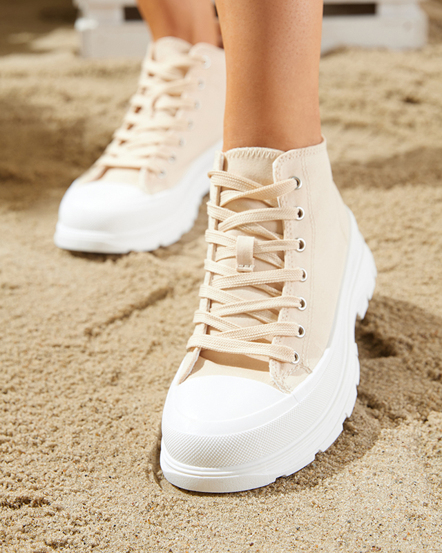 OUTLET Adidași sport de damă de culoare crem Merrika- Footwear