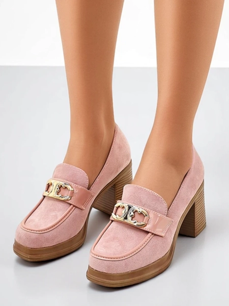 Mocasi de damă Royalfashion pe toc bloc Qeroy