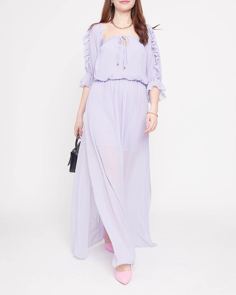 Rochie maxi spaniolă mov - Îmbrăcăminte
