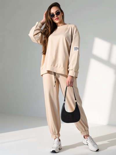 Royalfashion Set de bumbac pentru femei cu manșete la glezne