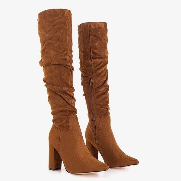 OUTLET Cizme de dama maro pe postul Lunabell - Încălțăminte