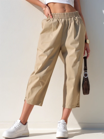 Pantaloni drepti Royalfashion pentru femei Material 7/8