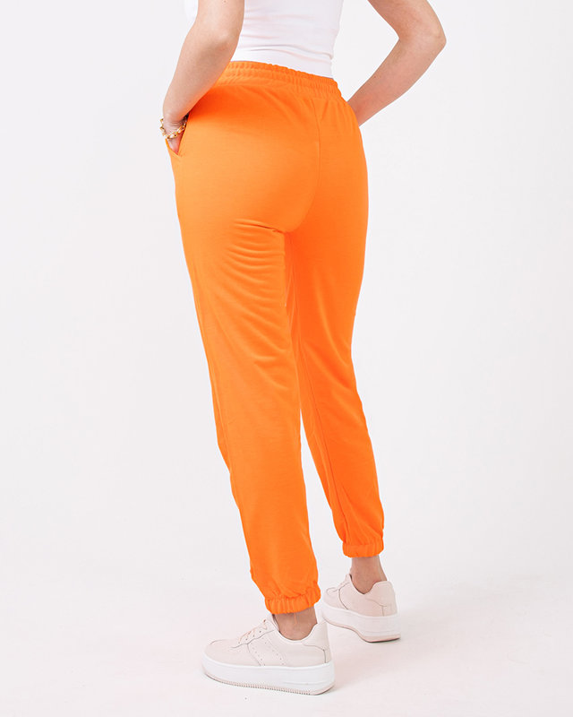 Pantaloni de trening dama portocaliu neon - Imbracaminte