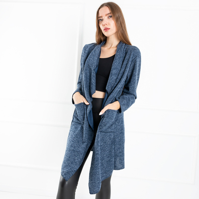 Cardigan bleumarin pentru femei - Îmbrăcăminte