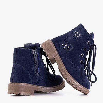 OUTLET Ghete de drumeție Meridan pentru copii, bleumarin - Încălțăminte