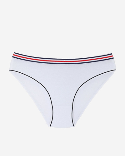 Chiloți din bumbac alb de damă - Lenjerie intimă