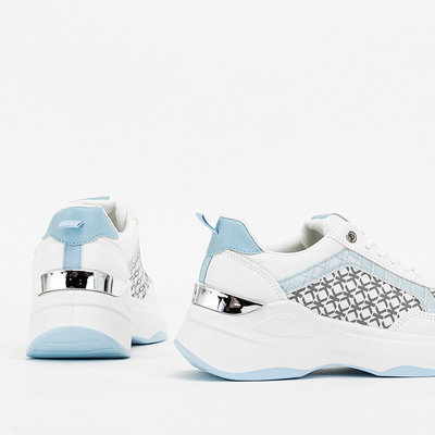 Pantofi sport dama albastru si alb Pantofi sport Weniso - Incaltaminte