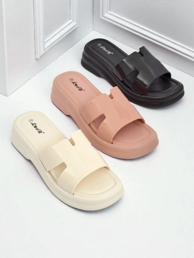 Royalfashion Damskie klapki na grubszej podeszwie Nova Gloss