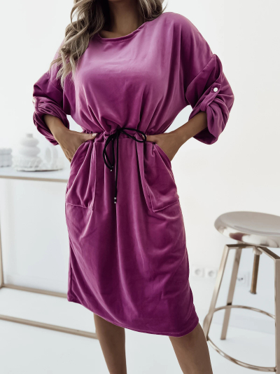 Royalfashion Rochie midi fucsia pentru femei