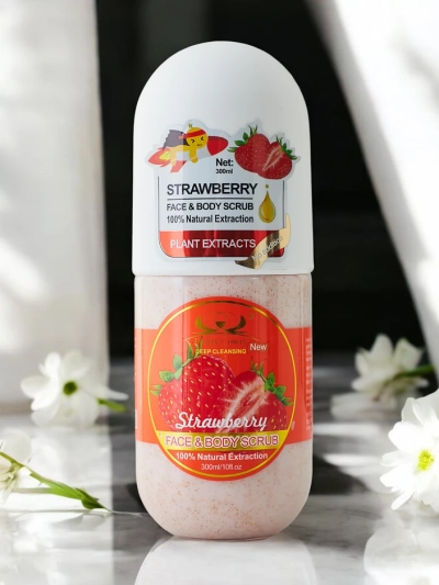 Scrub pentru față și corp cu căpșuni 300ml