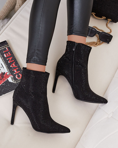 Royalfashion Cizme Stiletto Lekirisa Zirconia pentru femei