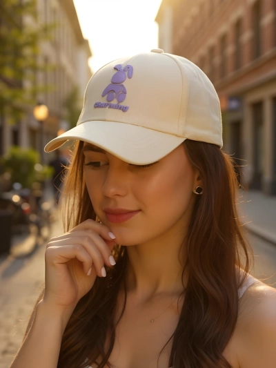 Royalfashion Șapcă cu Patch cu Iepuraș care Face cu Ochiul