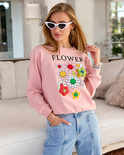 Royalfashion Hanorac cu imprimeu subțire din bumbac pentru femei