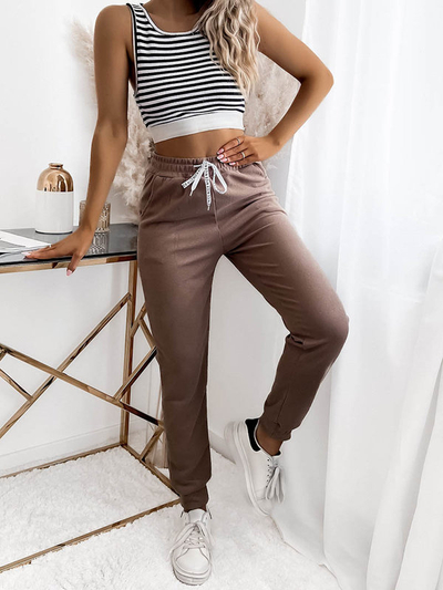 Royalfashion Brown treninguri pentru femei PLUS SIZE