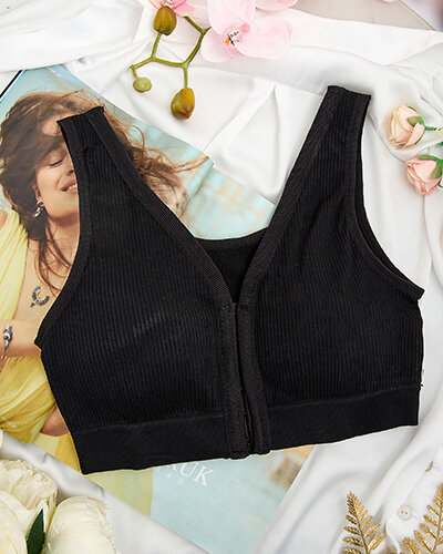 Royalfashion Sutien sport cu nervuri pentru femei