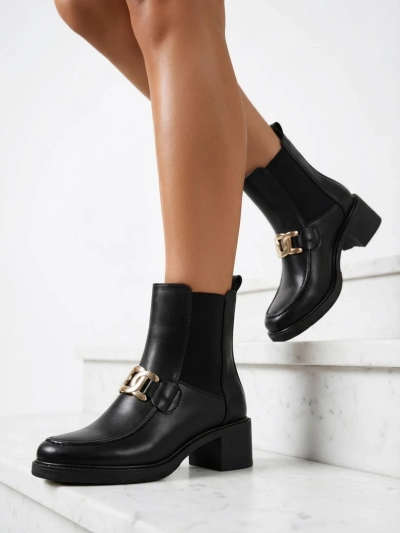 Bocanci pentru femei Royalfashion cu toc jos Ewios