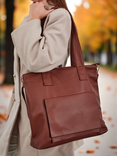 Geantă de damă mare shopper Moon Whisper din piele ecologică