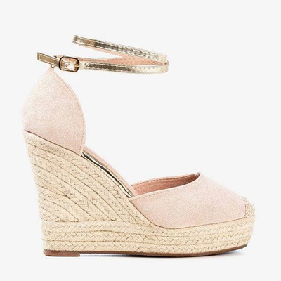 OUTLET Espadrile cu pulbere pe o pană înaltă Sablac - Încălțăminte