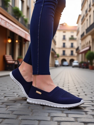 Royalfashion Mocasi de sport pentru femei Sortpes