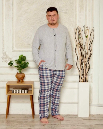Royalfashion Pijama din bumbac pentru bărbați cu imprimeu