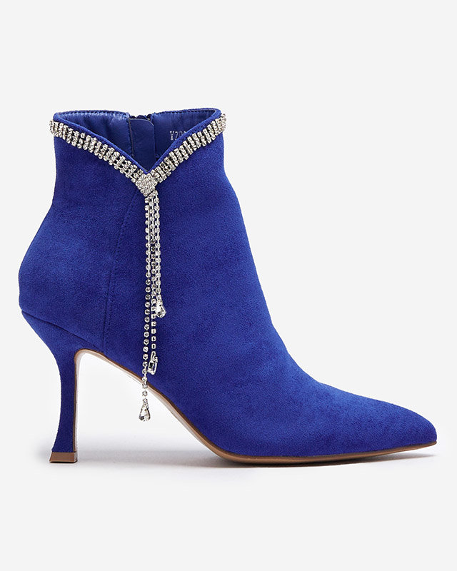 OUTLET Cizme stiletto cobalt cu zirconii Mehilla- Footwear