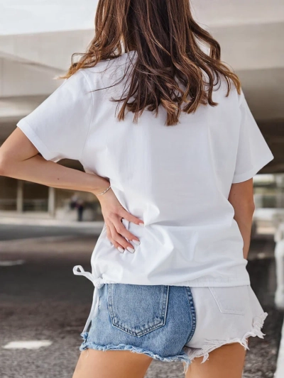 Bluza din bumbac Royalfashion pentru femei cu inscripția