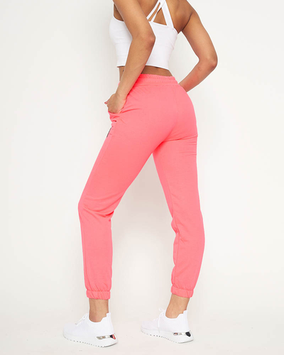 Pantaloni de trening de dama roz neon - Imbracaminte