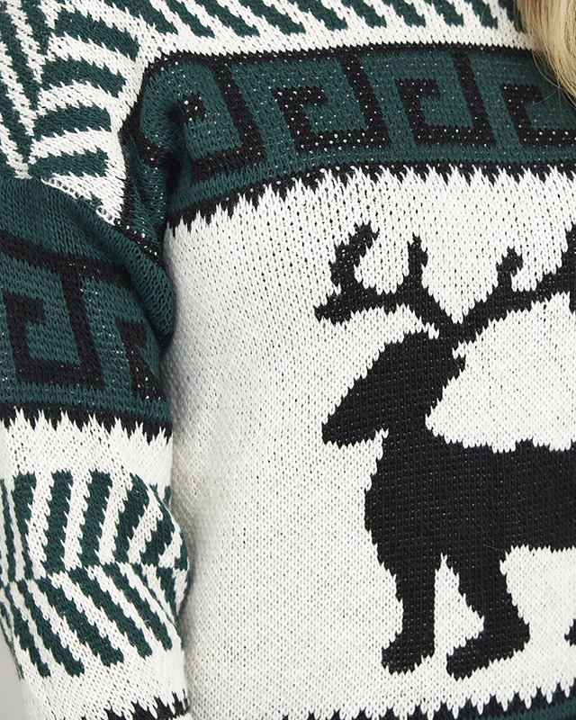 Rochie verde de tip pulover pentru femei - Îmbrăcăminte