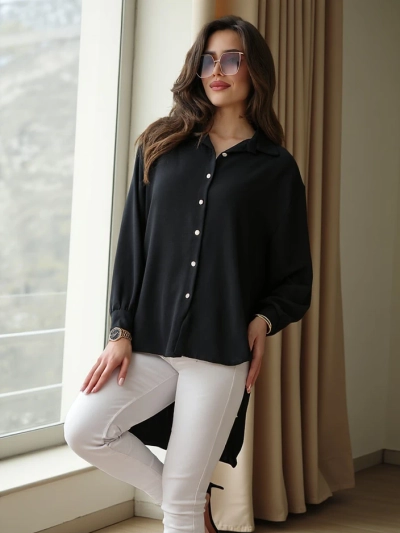 Royalfashion Cămașă lungă pentru femei, oversized